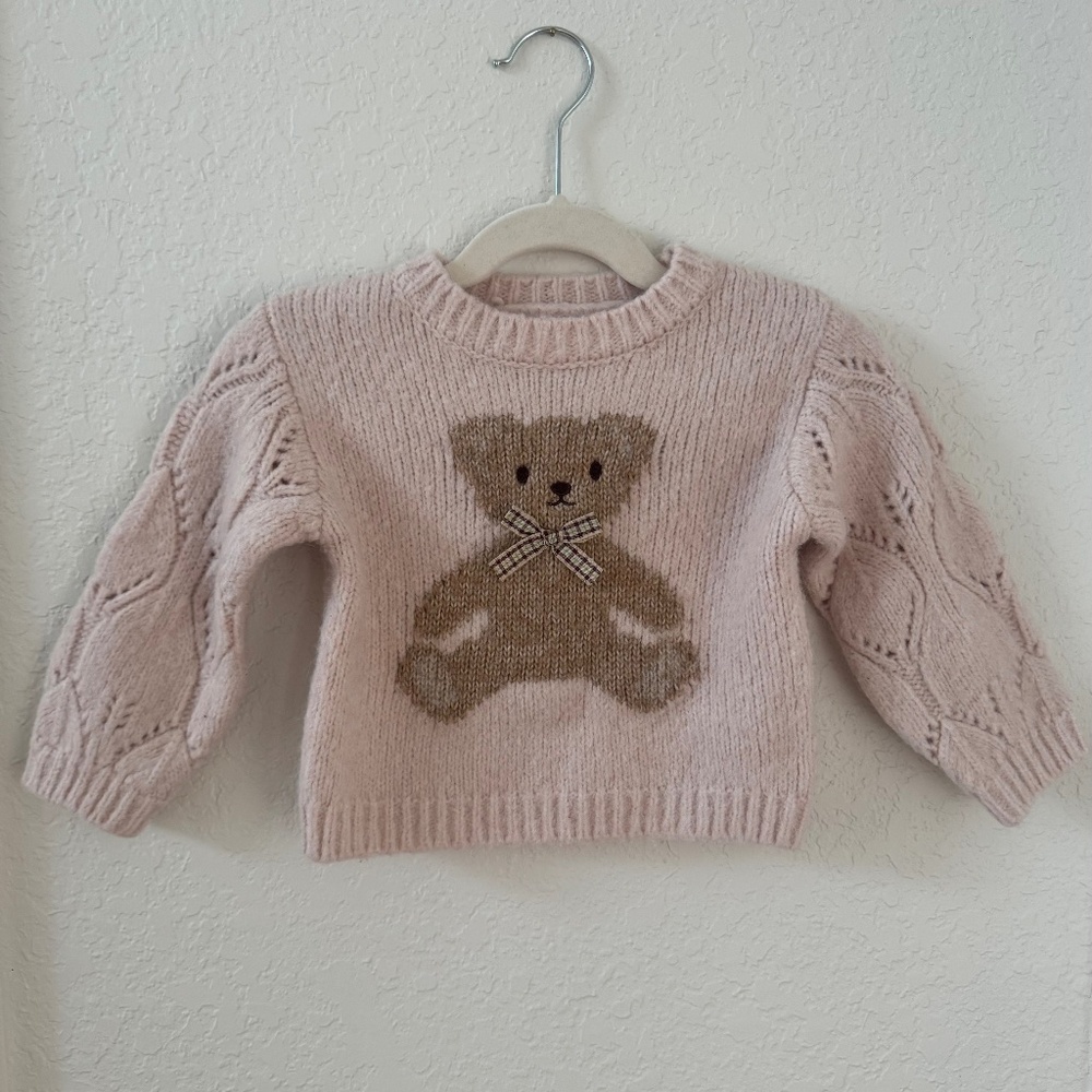 Zara Girls Teddy Bear Sweater